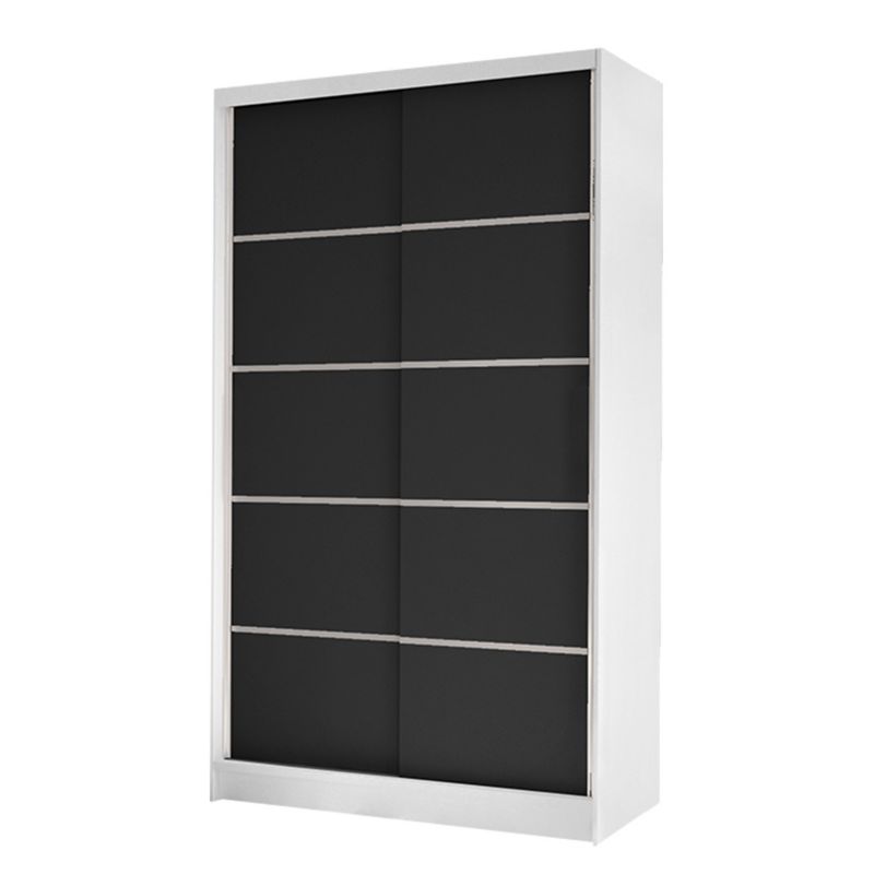 Szafa MIRJAN 24 z drzwiami przesuwnymi Diego IV biały/czarny 1 szt.