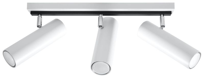 Oprawa sufitowa spot Sollux Lighting Direzione biały chromowany 3 x GU10 x 40W IP20 wym: 45 x 45 cm - 1 szt.