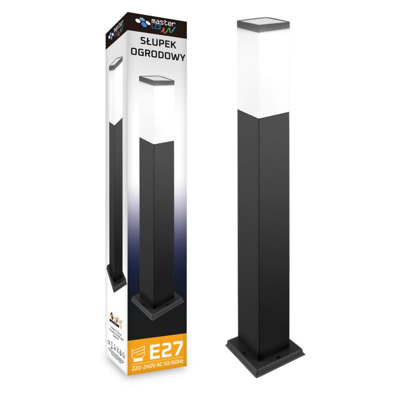 Lampa ogrodowa LED MasterLED Havana E27 65cm IP44 czarna 1 szt.