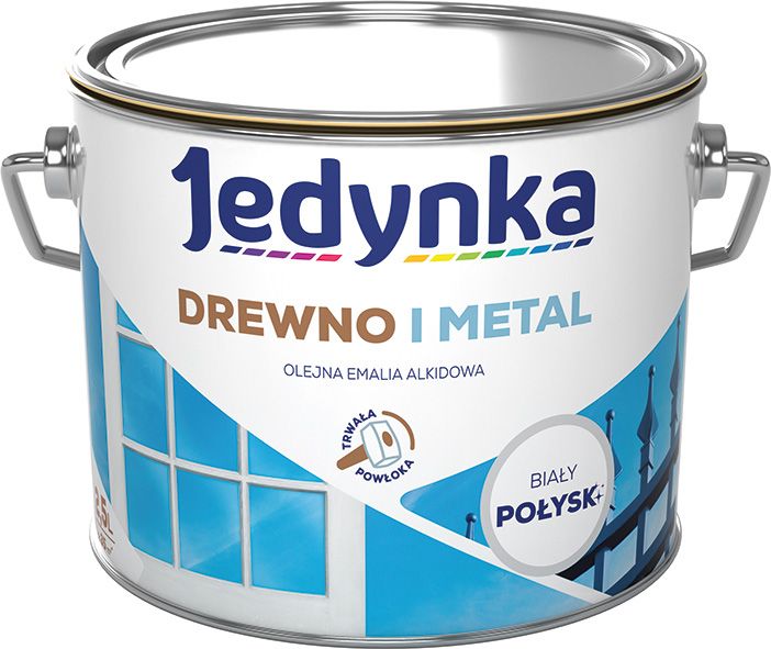 Emalia alkidowa Jedynka Drewno i Metal biały połysk 2,5 l