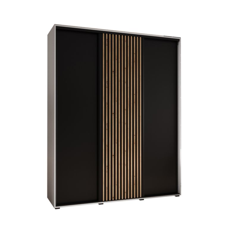 Szafa przesuwna Garderoba Abiks Lanko 1 190 gł. 45 biały/czarny 1 szt.