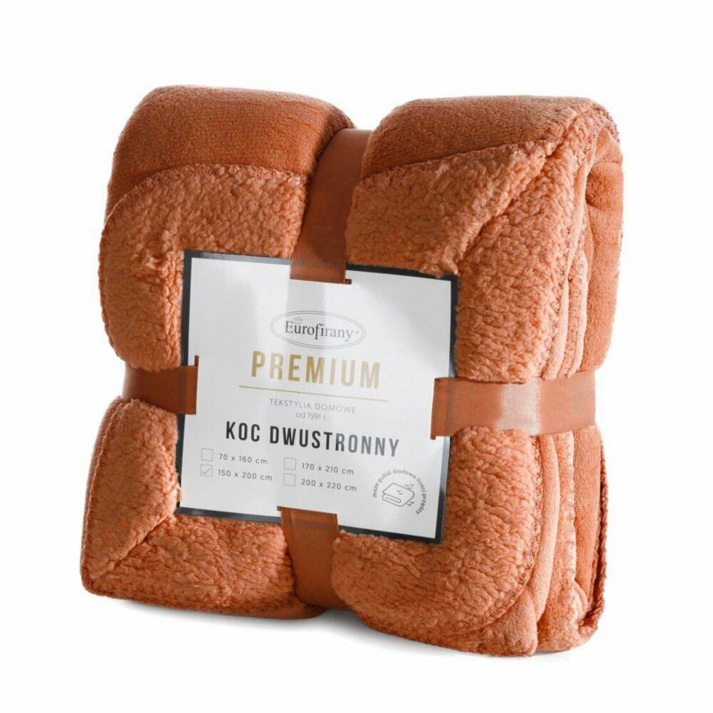 Koc Dwustronny Tedy EUROFIRANY 150X200 Cm Ceglasty 1 szt.
