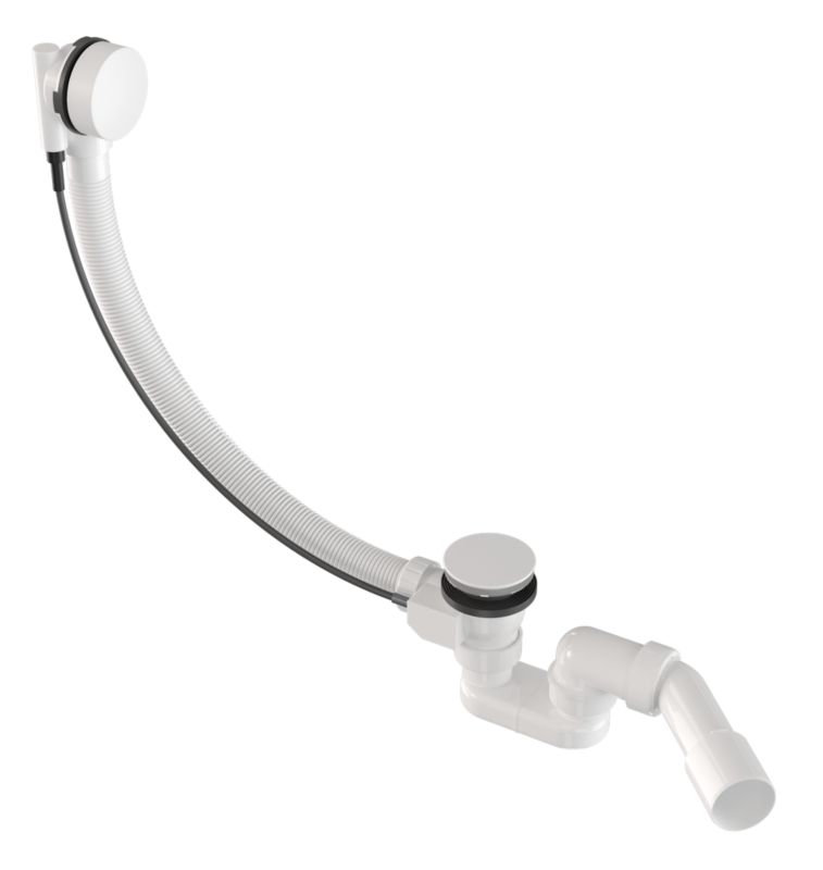 Syfon Wannowy Automatyczny Granitan Biały Do Wanny Łazienkowy Korek Pokrętło 1 szt.