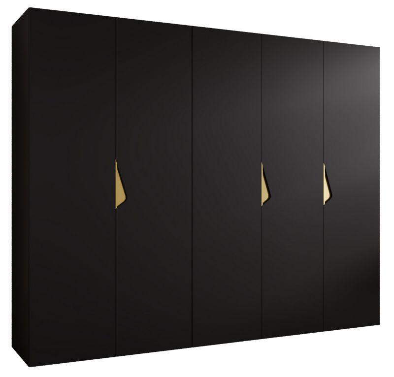 Szafa uchylna otwierana Abiks SANDI 1 250 wys 202 cm Czarny + Złoty 1 szt