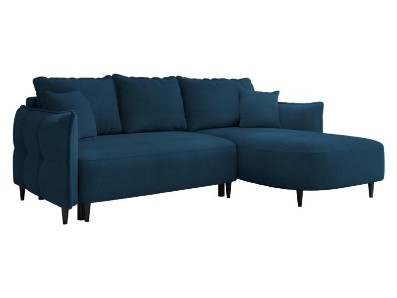 Narożnik z funkcją spania MIRJAN 24 Sycylia prawy granatowy plusz 1 szt.