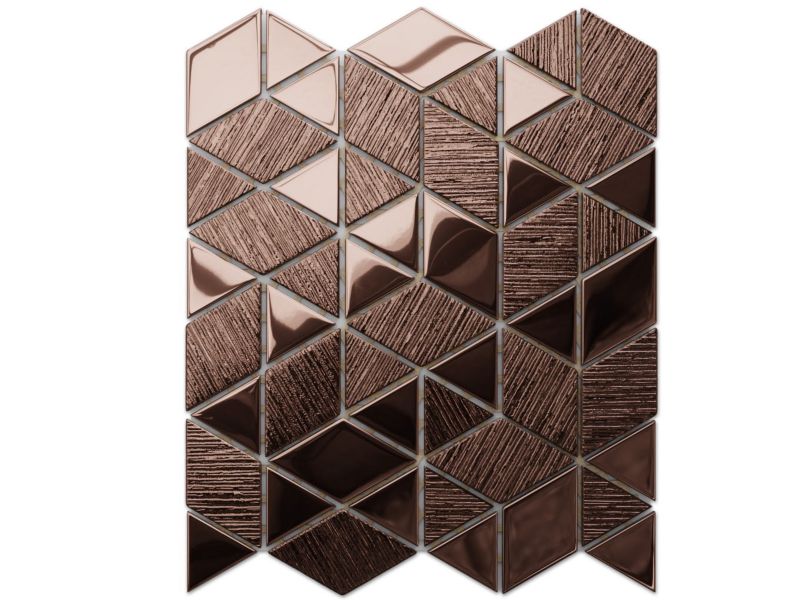 Mozaika szklana Ilcom triangle diamond copper brown 26.3 x 30.3 cm 1 szt.