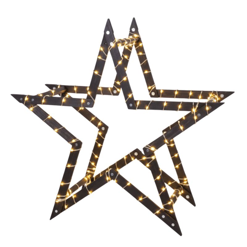 Gwiazda świąteczna 3D MODO24 składana CZARNA 114 cm ModoStar 1 szt.