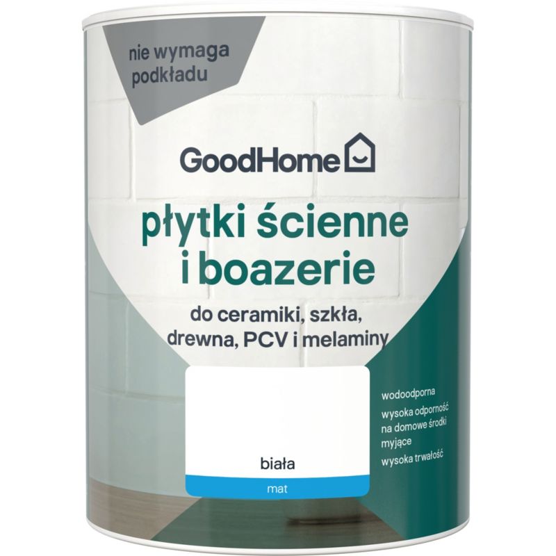 Farba renowacyjna do płytek GoodHome Reno biały mat 0,75 l