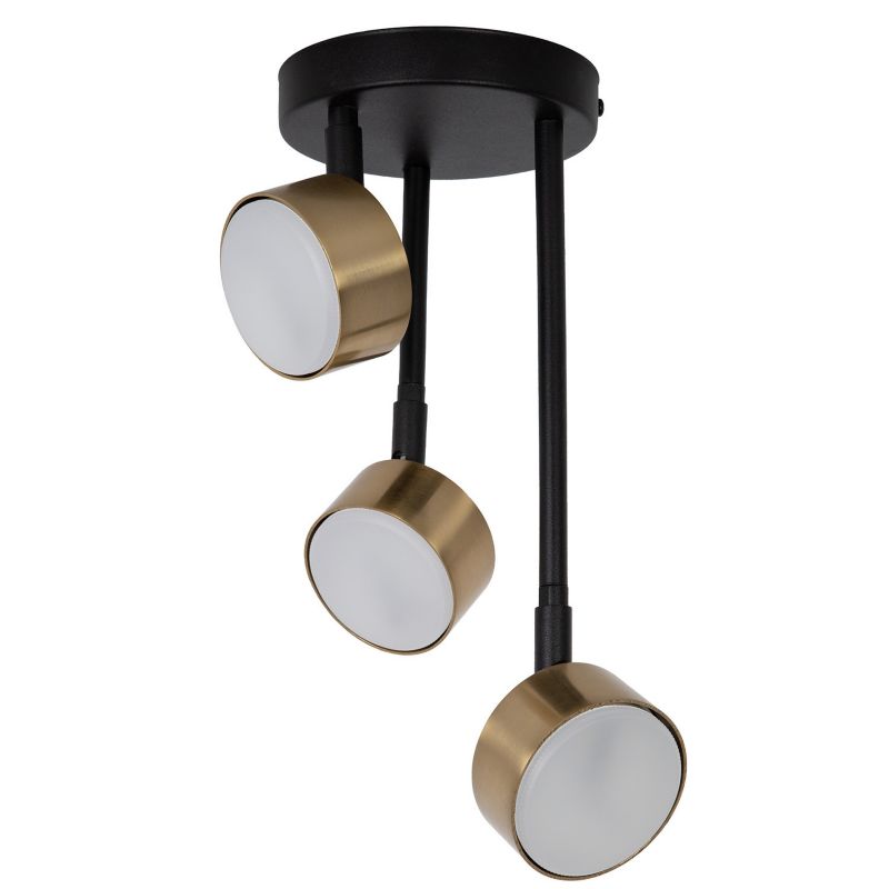 Spot Sigma Lighting Nemo czarno-złoty szczotkowany 3 x GX53 x IP20 wym: 35 x 18 x 18 cm - 1 szt.