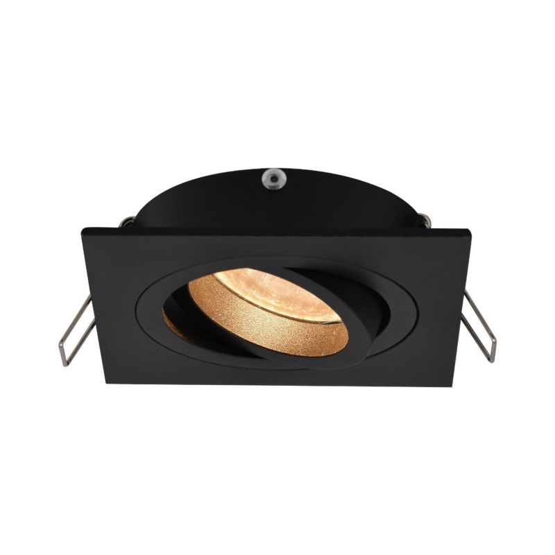 Oprawa sufitowa wpuszczana Zuma Line Chuck czarna ruchoma 1 x GU10 x 50W IP20 wym: 2,4 x 9,2 x 9,2 cm kwadratowa - 1 szt.