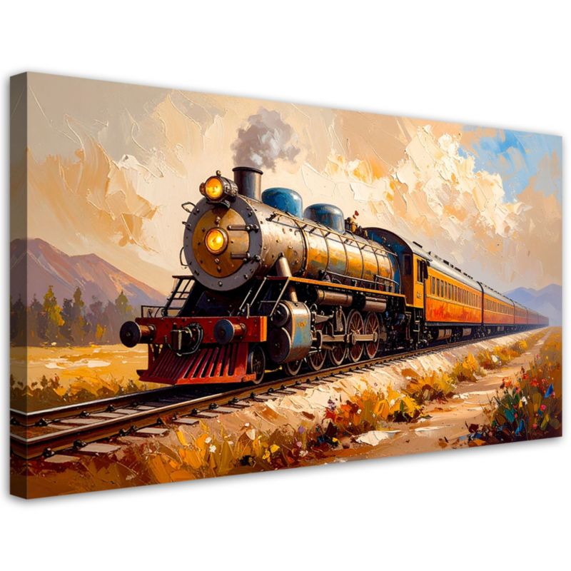 Obraz nowoczesny do salonu biura gabinetu Feeby Pociąg pasażerski 100x50cm 1szt