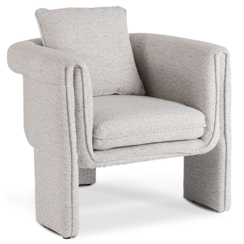 Fotel Mebel Elite GALA Wypoczynkowy Tapicerowany Do Toaletki Salonu Sypialni Szary 1 szt