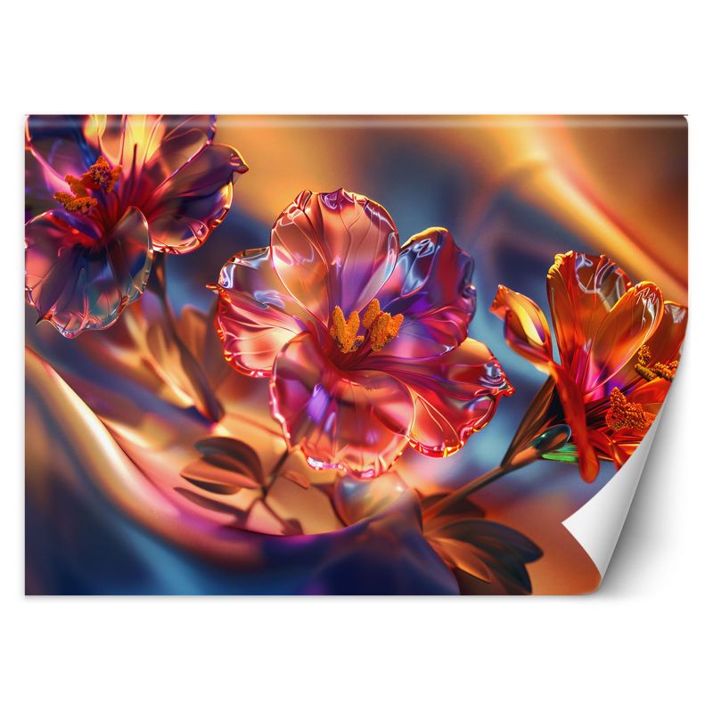 Fototapeta Feeby Błyszczące szklane kwiaty 150x105 1 szt