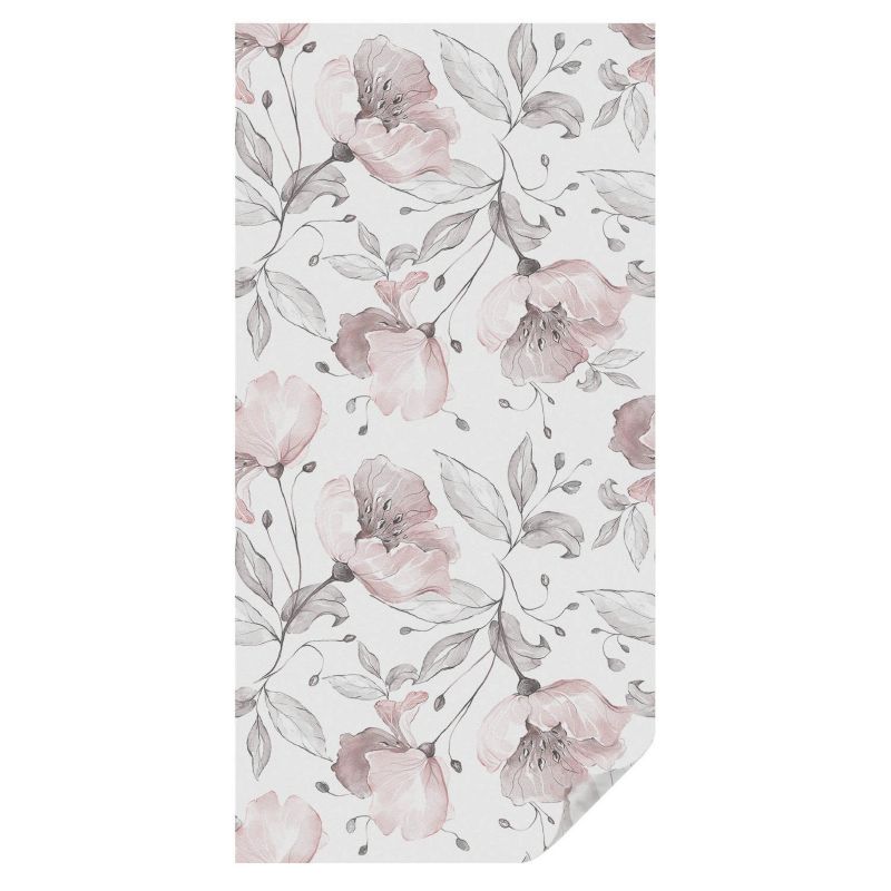 Naklejka Witrażowa Tulup 50x100 cm Folia na Szkło Romantyczne kwiaty z akwarelowym wykończeniem 1 rol.