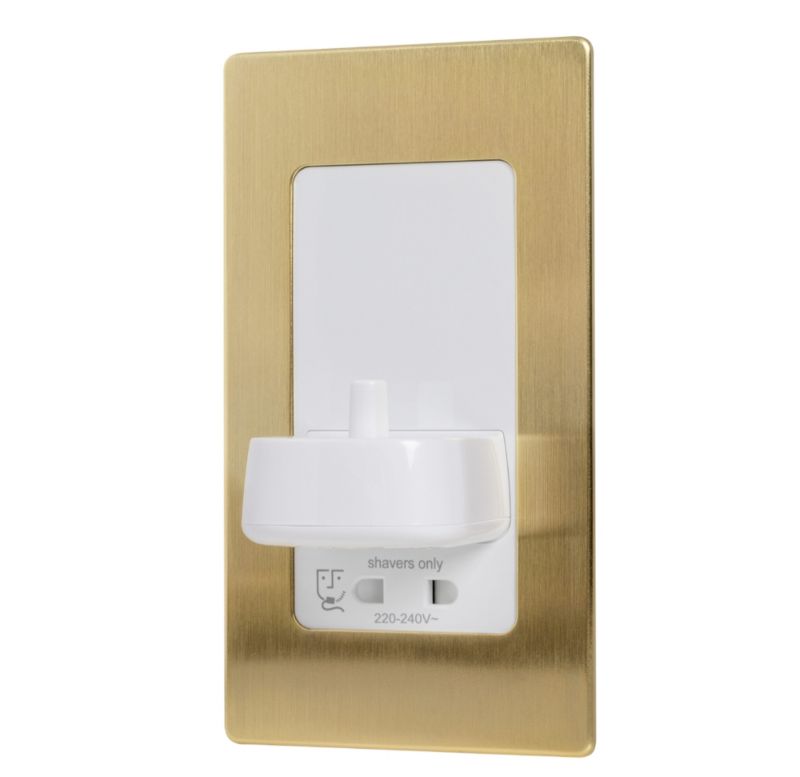 Płyta czołowa do ładowarki ProofVision PV11P PV12P do szczoteczki Oral-B/Braun mosiądz szczotkowany 1 szt.