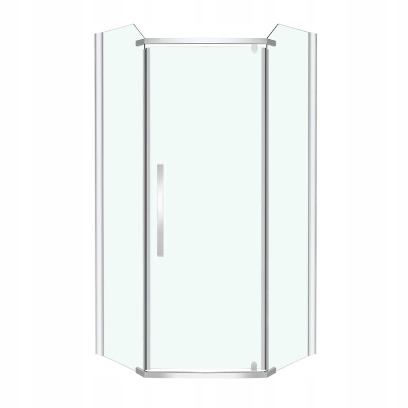 Kabina prysznicowa pięciokątna Kerra Glasgow 90 cm szkło transparentne profile chrom 1 szt.