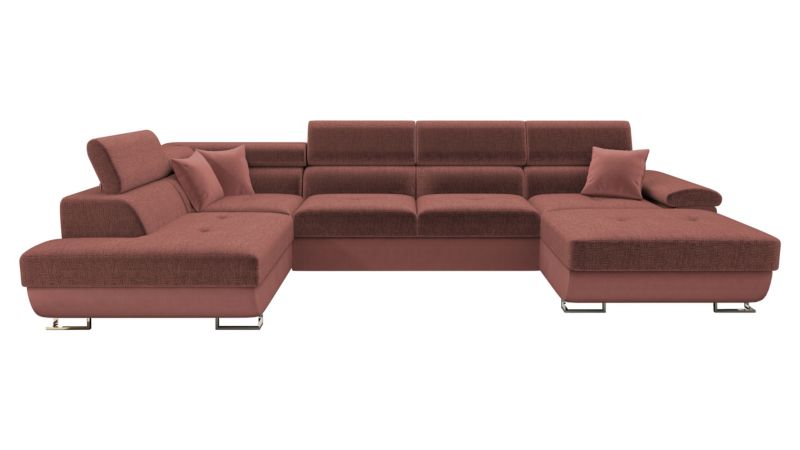 Narożnik z funkcją spania MIRJAN 24 Cotere Bis Premium lewy zgaszony róż/róż indyjski/zgaszony róż 1 szt.