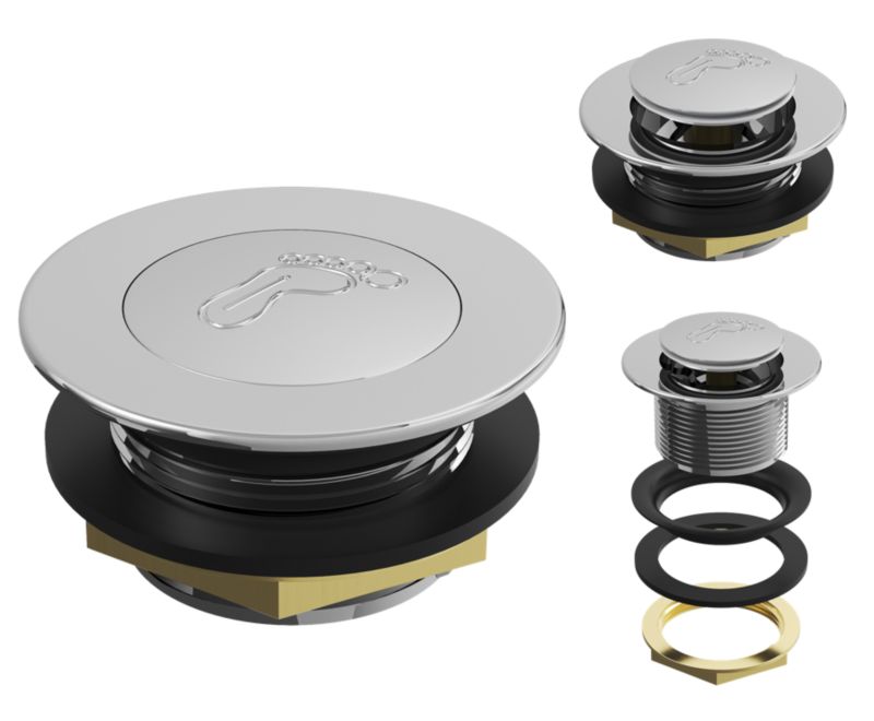 Klik Klak Korek Srebrny do Brodzika Granitan Prysznic Natrysk Syfon 1szt.