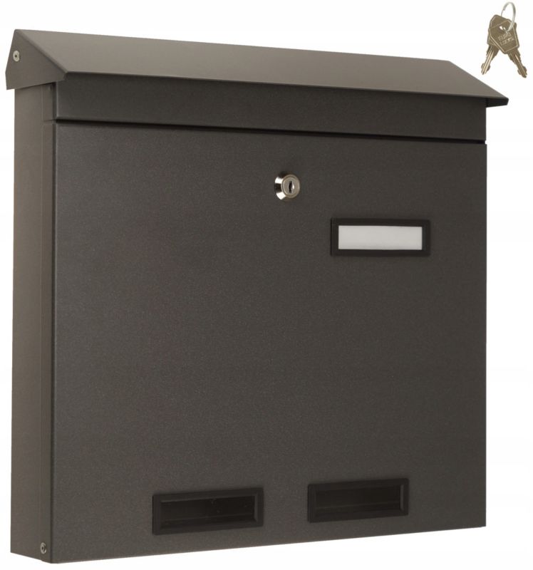 Skrzynka FEINZ Na Listy Pocztowa Z Daszkiem Europejska 35 X 37 Cm Duża Grafit 1 szt.