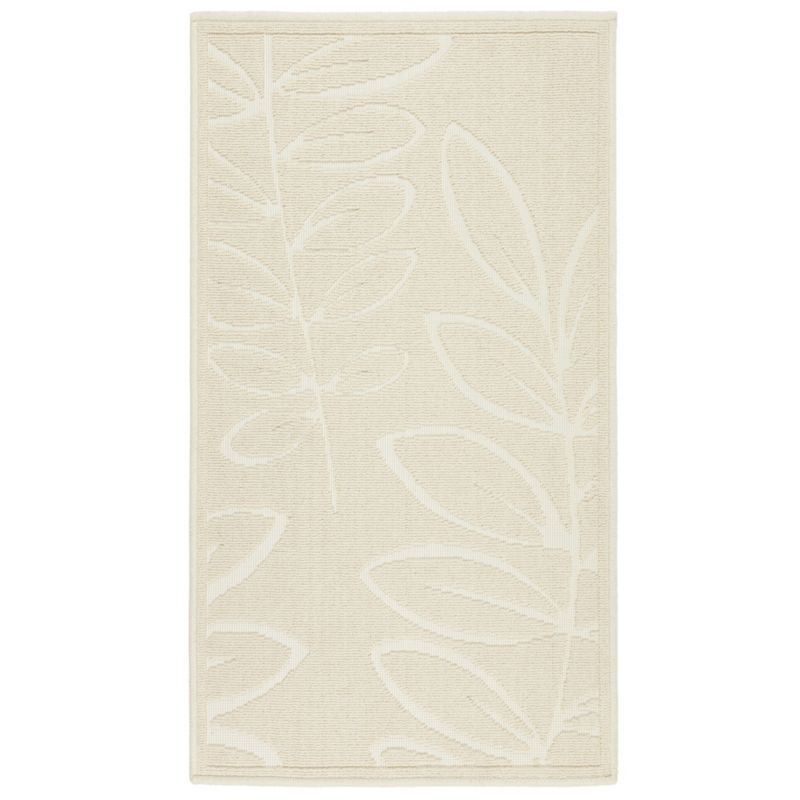 Dywanik łazienkowy Lino 73x135 cm e-floor bawełna egipska roślinny beżowy 1 szt