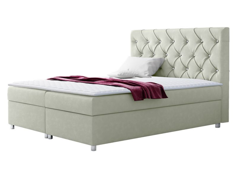 Łóżko kontynentalne MIRJAN 24 Roma 200x200 kość słoniowa 1 szt.