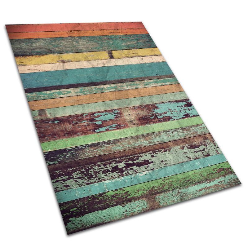 Dywan na patio Tulup 80x120 cm Nowoczesny Dekoracyjny Kolorowe deski 1 szt.