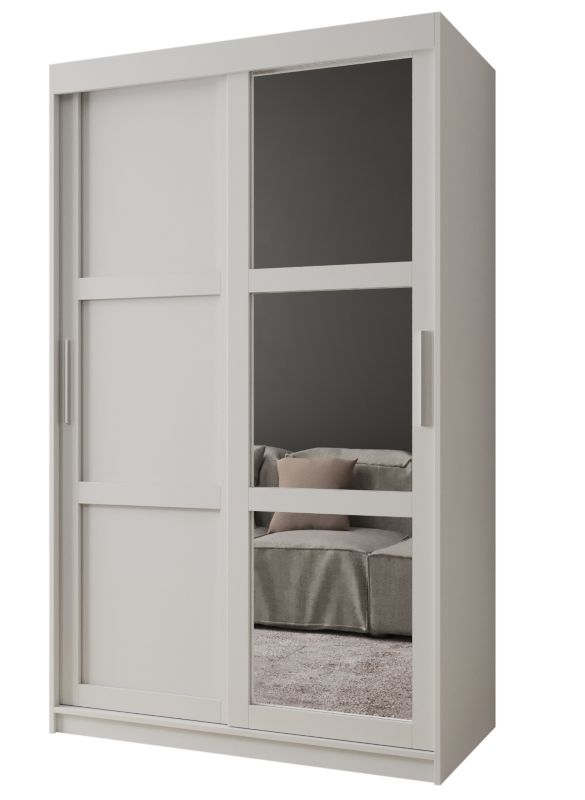 Szafa przesuwna Garderoba Abiks MIROR 3 120 biały 1 szt.