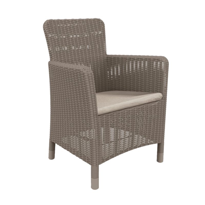 Fotel ogrodowy Keter Trenton z poduszką Cappucino, 1 szt.