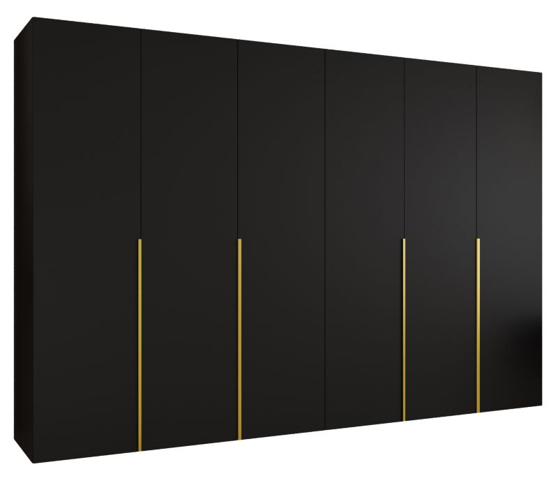 Szafa uchylna otwierana ALICANTE 1 300 wys 202 cm Czarny + Złoty 1 szt