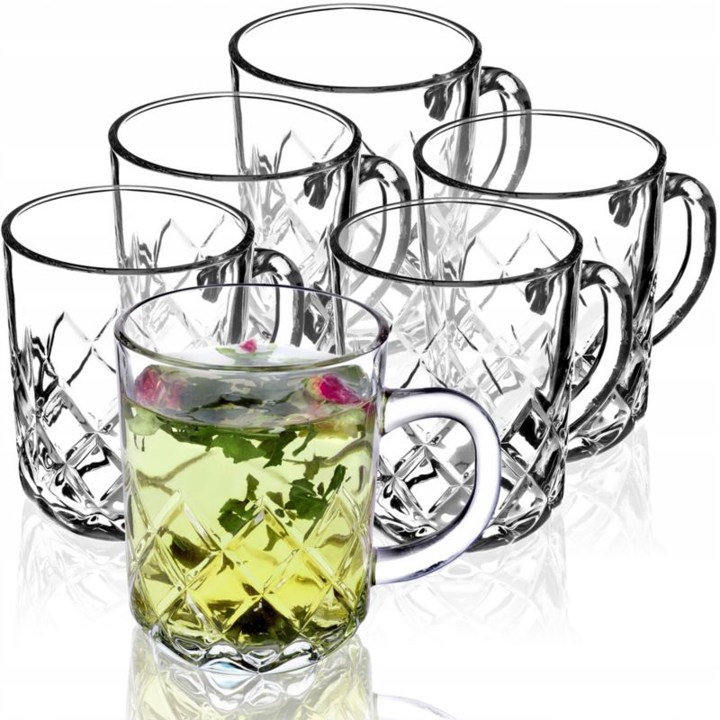 Szklanka KADAX Do Herbaty Kubek szkło Zestaw 230 ml 6szt