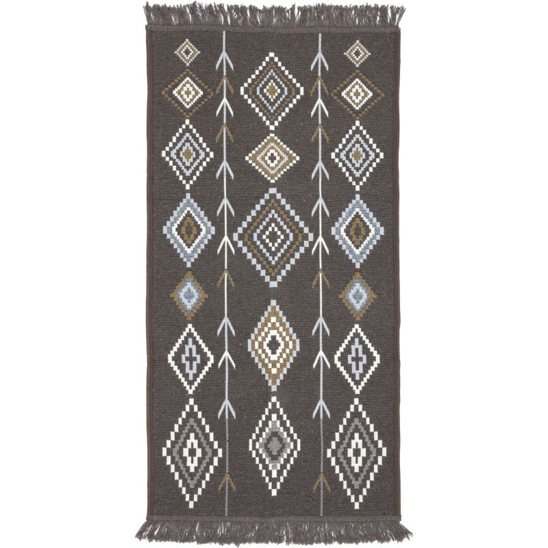 Dywan Kilim Nord 60x120 cm e-floor Aztecki brązowy 1 szt