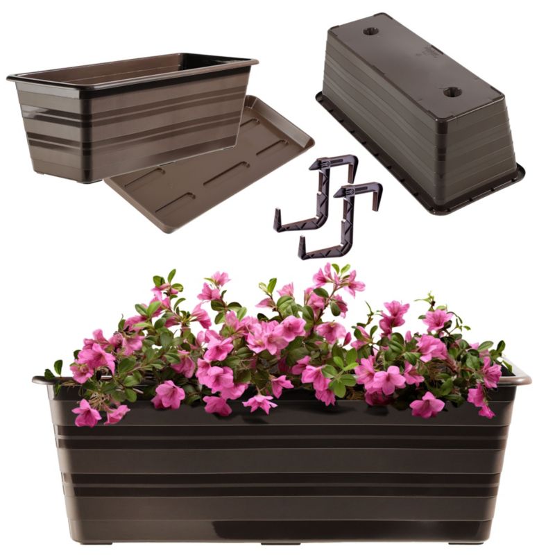 Doniczka KADAX Skrzynka Balkonowa Z Uchwytami 40cm 1szt.