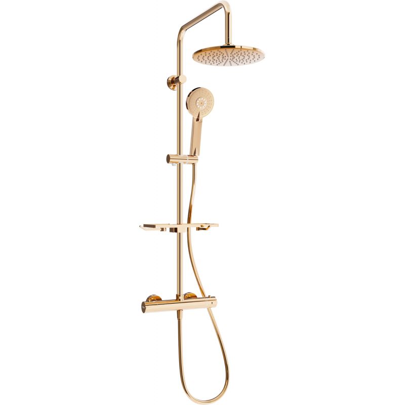 Zestaw prysznicowy natynkowy Mexen Kai różowe złoto 1 szt.