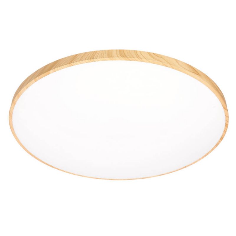 Plafon sufitowy lampa Candellux Tens biały jasne drewno LED 48W 3000K-6000K 3400lm wym: 59 x 59 cm metal - 1 szt.