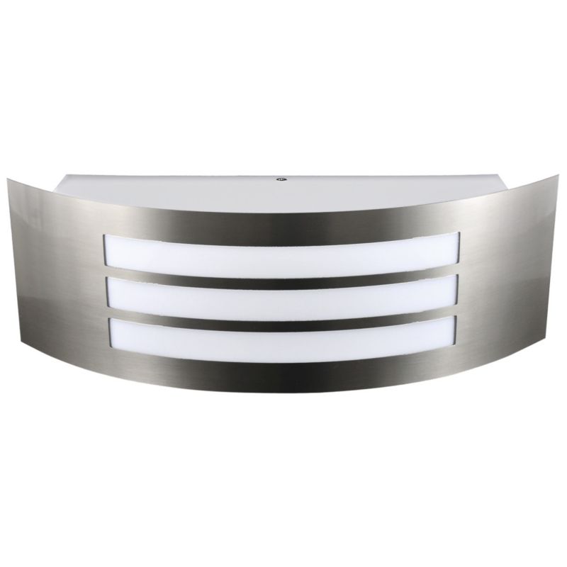 Kinkiet ścienny zewnętrzny Polux Sitom srebrno-satynowy-biały 1 x E27 x 14W IP44 wym: 10 x 31,5 x 10 cm - 1 szt.