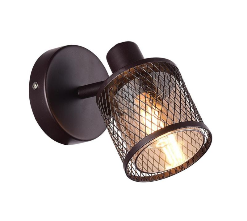 Kinkiet ścienny Candellux Canabera brązowo-bursztynowy 1 x E14 x 40W IP20 wym: 15 x 16 x 9 cm - 1 szt.