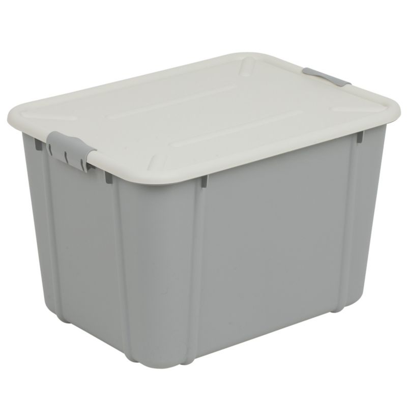 Pojemnik EDANTI Plastikowy Pudełko 30 L Zamykany Z Pokrywką Do Przechowywania Na Zabawki Dokumenty Ubrania Szary 1 szt.