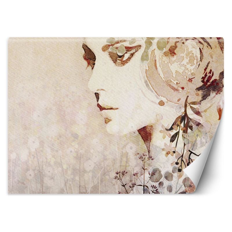 Fototapeta Feeby Abstrakcyjna twarz kobiety w jesiennych barwach 350x245 1 szt