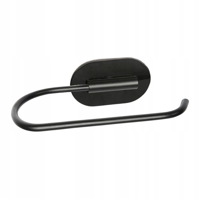 Wieszak na papier toaletowy Sepio stalowy czarny samoprzylepny 1 szt.