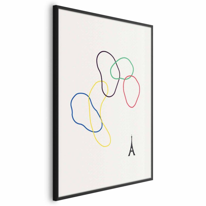 Plakat Artgeist Kolorowe koła 60x90 cm z ramą czarną 1 szt