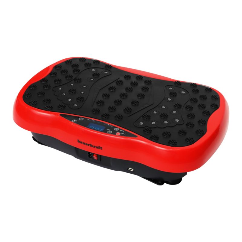 Platforma wibracyjna Bauerkraft treningowa z pilotem i muzyką czerwona 1 szt.