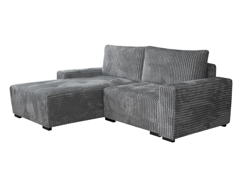 Narożnik z funkcją spania MIRJAN 24 Piano sztruks stalowy szary 1 szt.