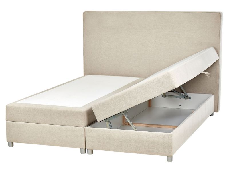 Łóżko kontynentalne Minister 160 x 200 cm Jasnobeżowy 1 szt.