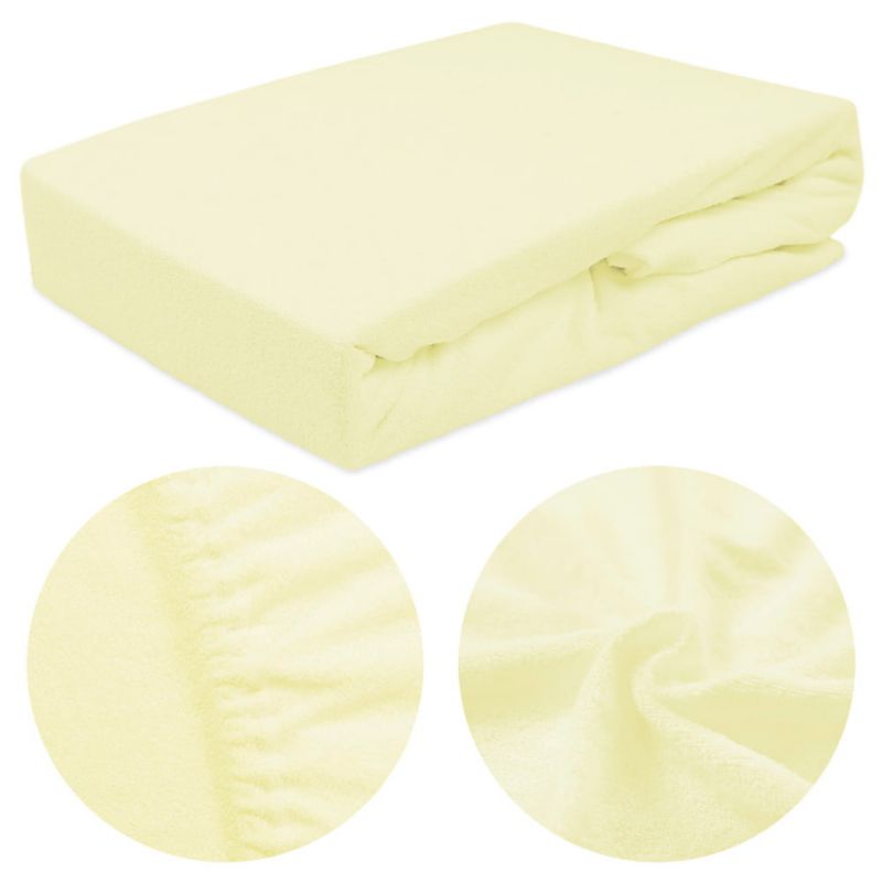 Prześcieradło frotte z gumką Darymex 200x220 kolor krem 1 szt.