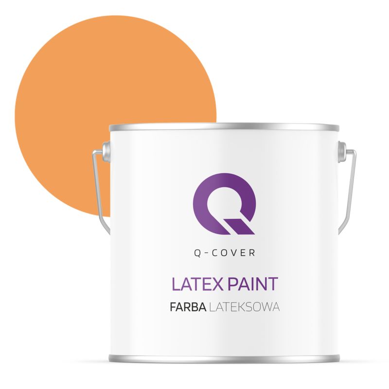 Farba Lateksowa Do Ścian i Sufitów Q-Cover Pomarańczowy H5944 Głęboki Mat 5L