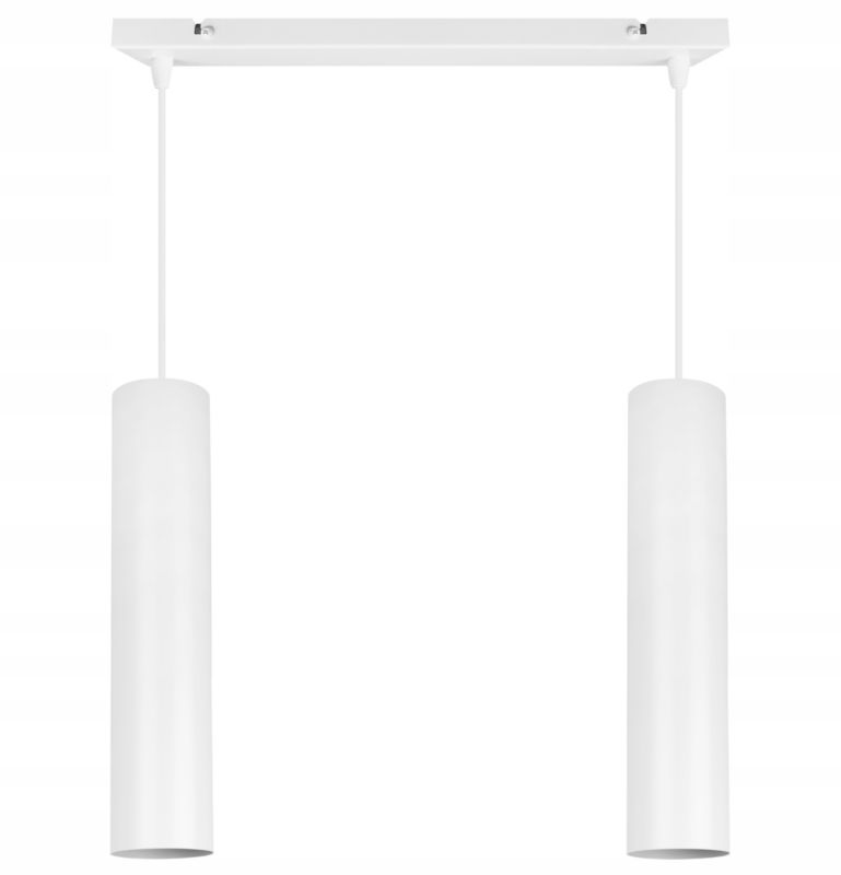 Lampa sufitowa wisząca Light Home LH Tuba 2x GU10 20W biały 1szt.