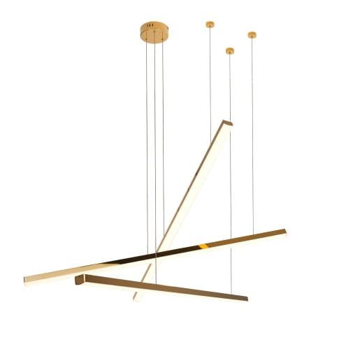 Lampa wisząca Maxlight Trio 0962 złota nowoczesna wbudowany LED 36W 1 szt.