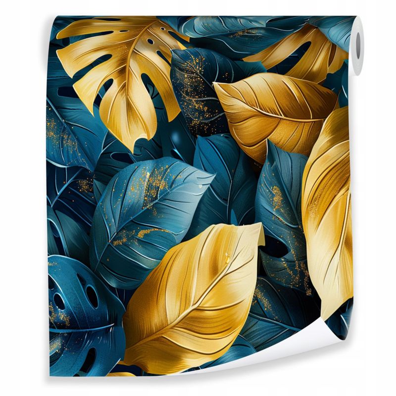 Tapeta Na Flizelinie Ścianę WALLARENA 10m x 50cm Ścienna Do Sypialni Salonu Kuchni Zielone Liście 1 szt.