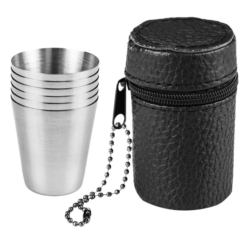 Kieliszki turystyczne NEO TOOLS 6 sztuk, pokrowiec 1 kpl