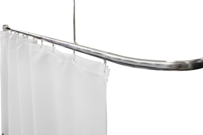 Drążek prysznicowy do zasłon Estiva kątowy szynowy srebrny 25 mm 1 szt.